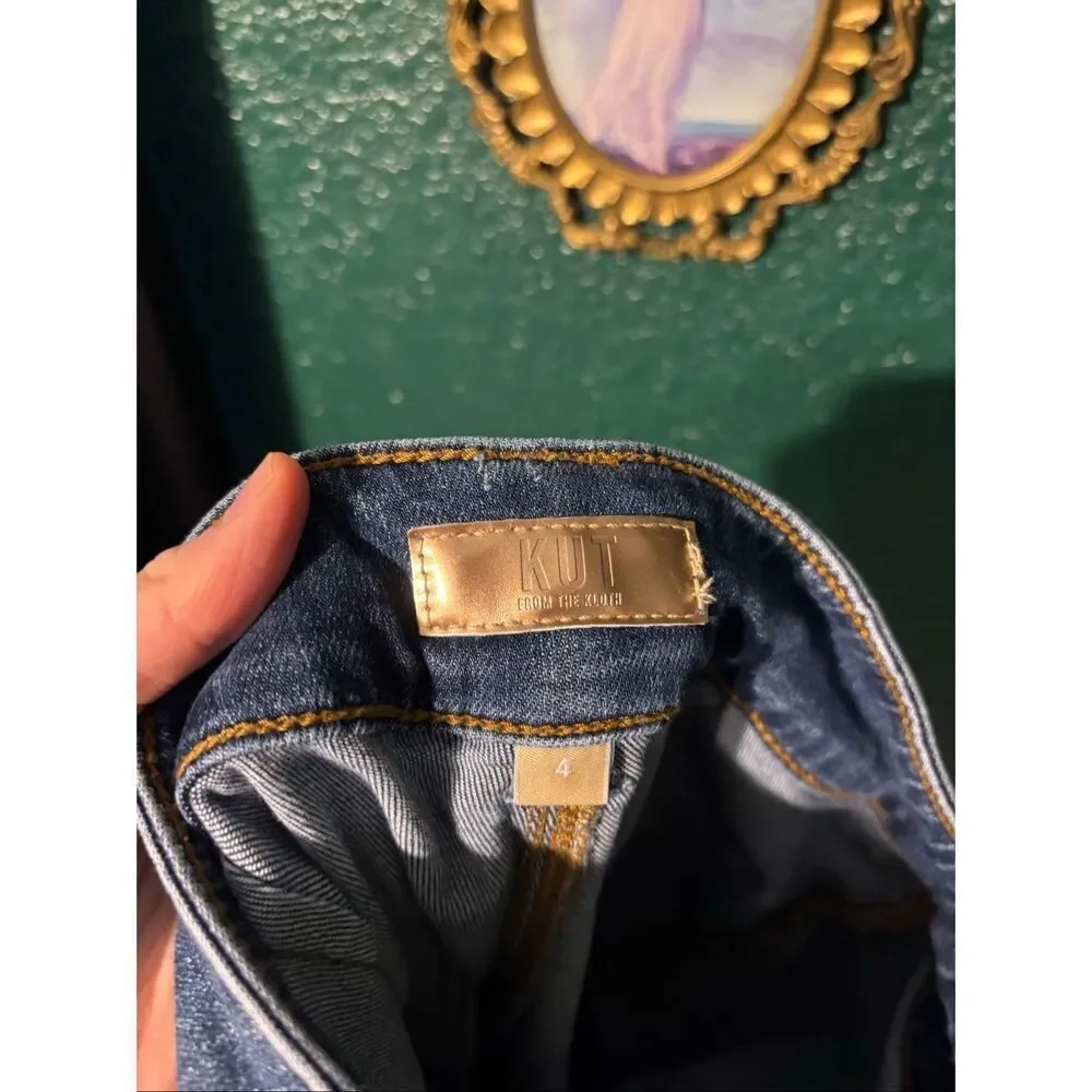 Kut From The Kloth Blue Jodi Wide Leg Jeans Sz 4